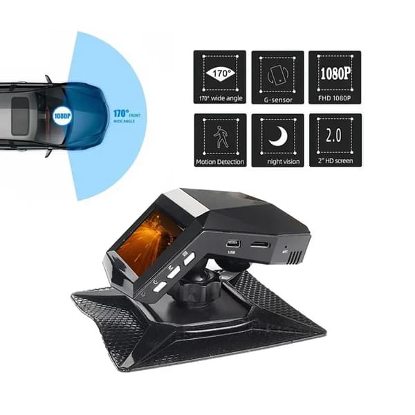 Auto DVR -dashikamera, 4K HD -tallennus, 170 asteen laajakulma, yökuvausominaisuus
