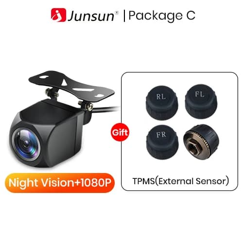 Bilens backspegelskamera, nattvisionsfunktion, 1080P högupplösning,HS20 TPMS