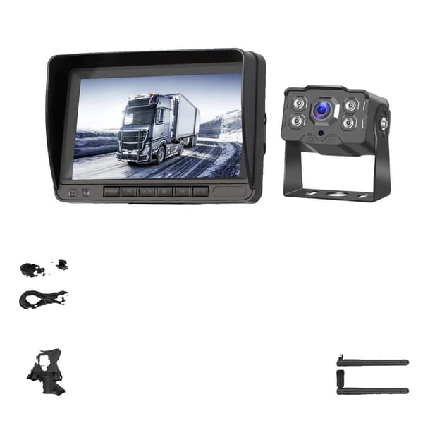 7" Skärmmonitor, Trådlös, Infraröd Nattvision, 320 ft Överföringsavstånd,7tum Cam Monitor