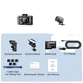 Miniatyrbild 1 av 2: Dash Cam, 3K-upplösning, inbyggd G-sensor, dubbla parkeringslägen,M01 Pro-WIFI, AZDOME Kort 64GB