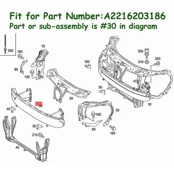 Framstötfångarförstärkning Krockstång, Aluminiumlegering, Direkt ersättning