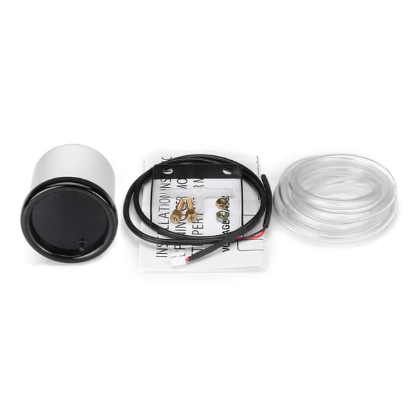 Universaali 12V Auto Auto 52mm Musta Linssin osoittimen tehostusmittari -1~0~2 BAR Turbo Boost mittari 7-värinen LED