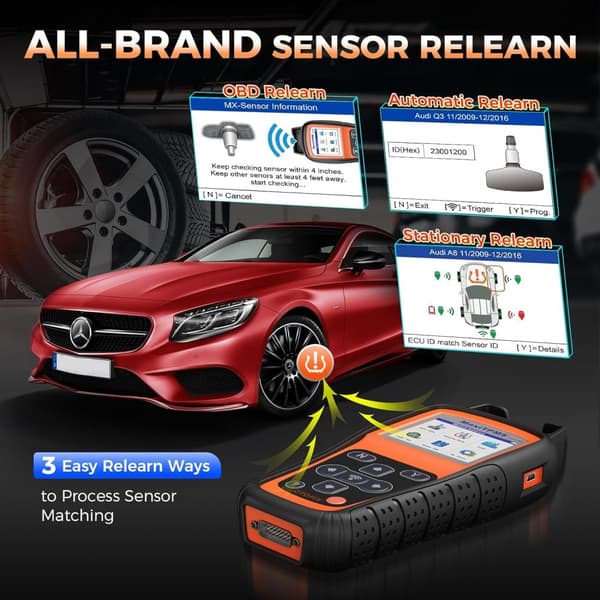 TPMS Programmeringsværktøj, OTOFIX TireGo 808, Aktiver Alle Sensorer Program, TPMS-værktøj