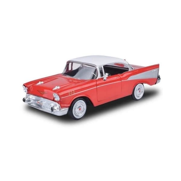 Minikurser monterade - Motormax - Chevrolet Bel Air Convertible 1955 - Röd - 1/18 - Vuxen