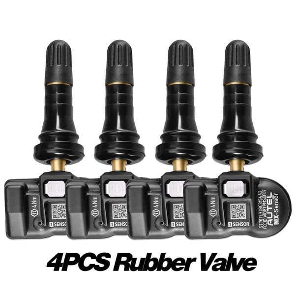 TPMS-sensor, 2-i-1 frekvens, klonbar og programmerbar., 4 stk metalventil
