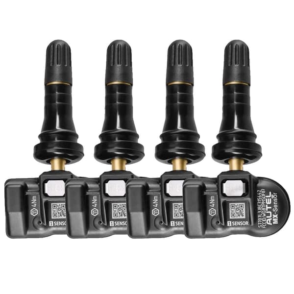 TPMS-sensor, 2-i-1 frekvens, klonbar og programmerbar., 4 stk metalventil