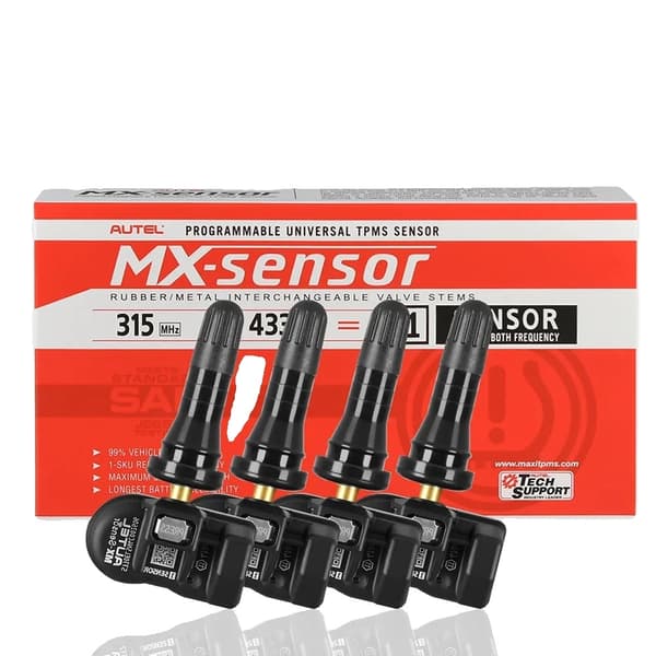 Dobbelt Frekvens TPMS Sensor, Stærk Trådløs Programmering, Høj Køretøjsdækning,4PCS Metal Sensors4 metal sensorer 4PC Rubber Sensors