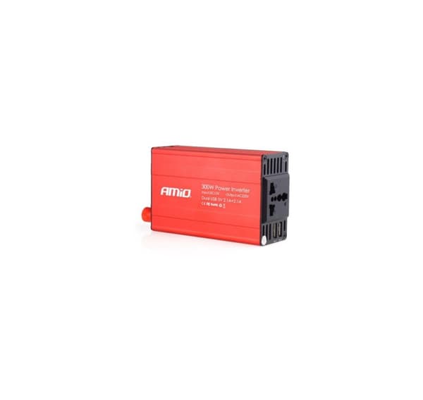 Inverter 12V-230V, 300/600W, 2 USB-stik