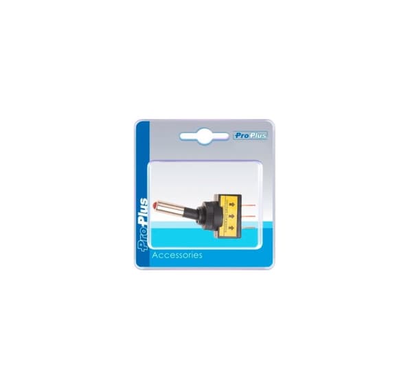 Bryter LED rød 12V max 20A tumbler