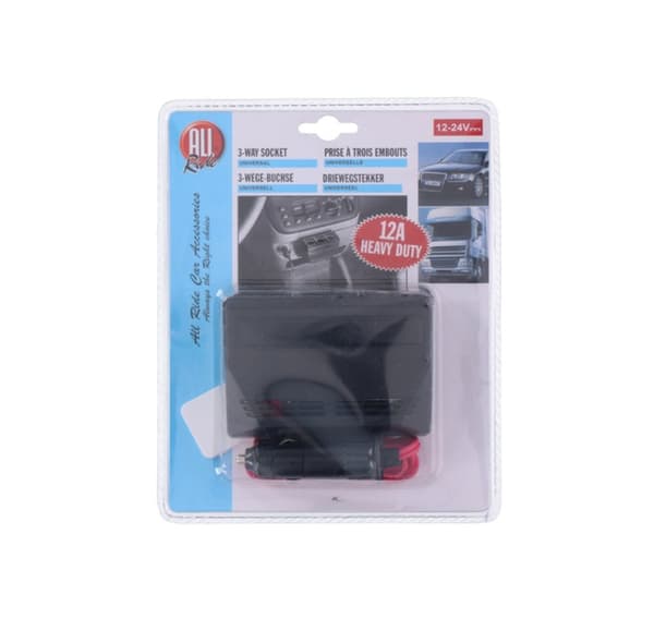 Tredobbelt 12/24V stik