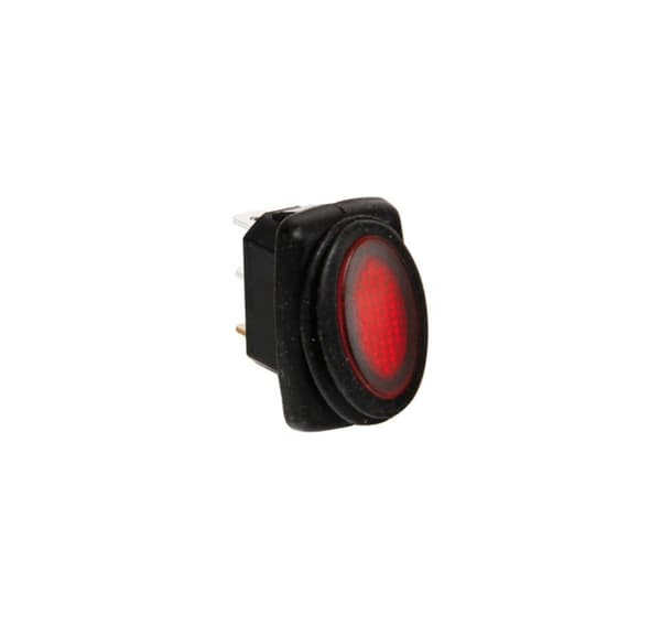 Switch 12/24V rødt led lys