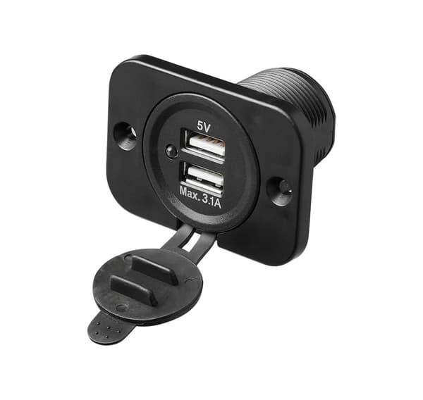 2xUSB-kontakt med ramme