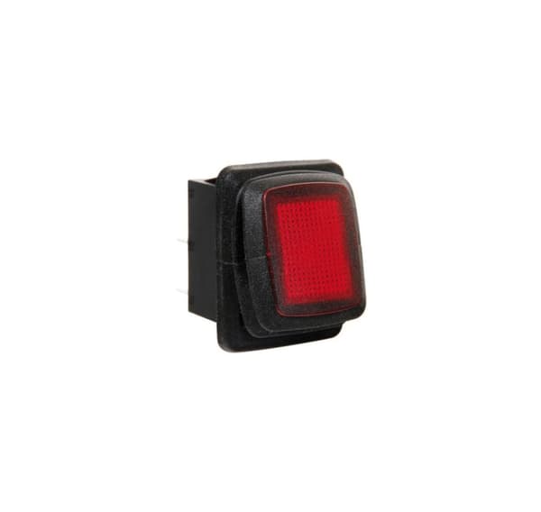 Switch 12/24V rødt led lys