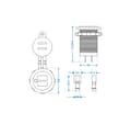 Miniatyrbillede 6 af 6: 2xUSB stik 2100mA forsænket 12/24V