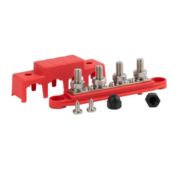 Fordelingsblok plus samleskinne M10 12V/ 48V 250A