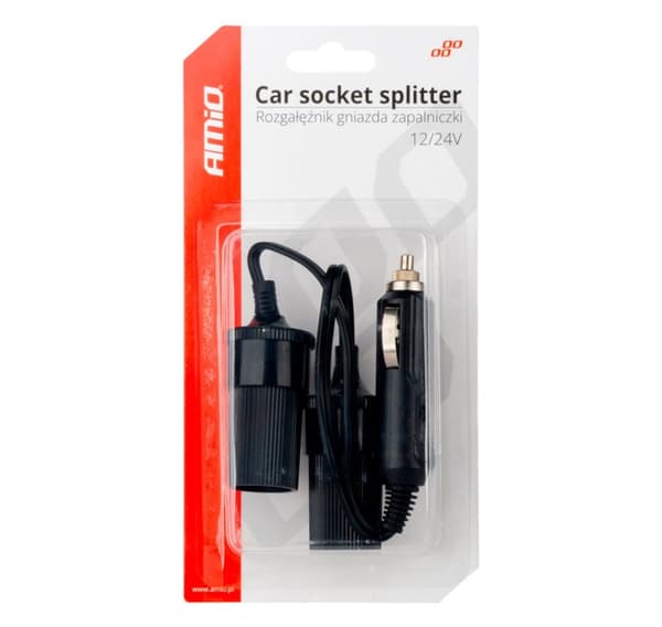 Forked extension cord 12-24V, 2 sockets
