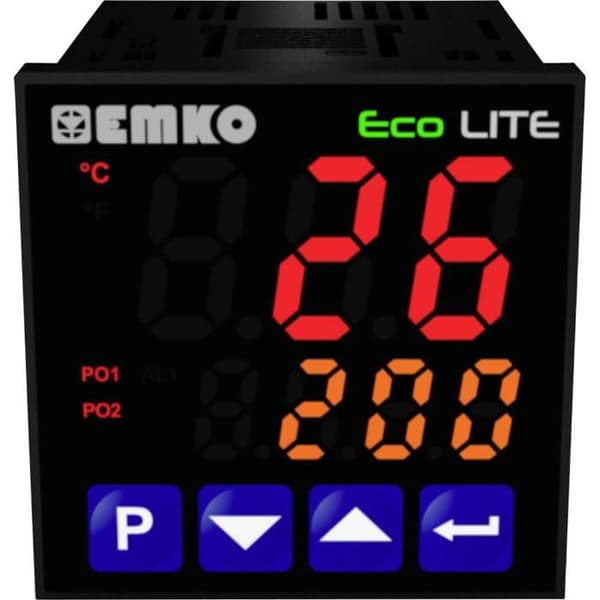 Emko ecoLITE.4.5.1R.0.0 Temperaturregulator Pt100, J, K, R, S, T, L -199 till +999 °C Relä 5 A (L x B x H) 90 x 48