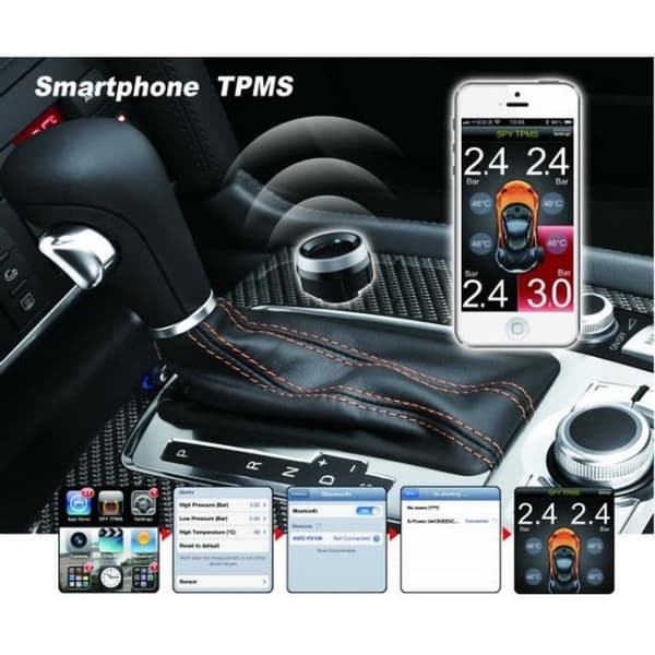 SPY - Däcktrycksensorsystem TPMS för smartphone med 4 externa sensorer