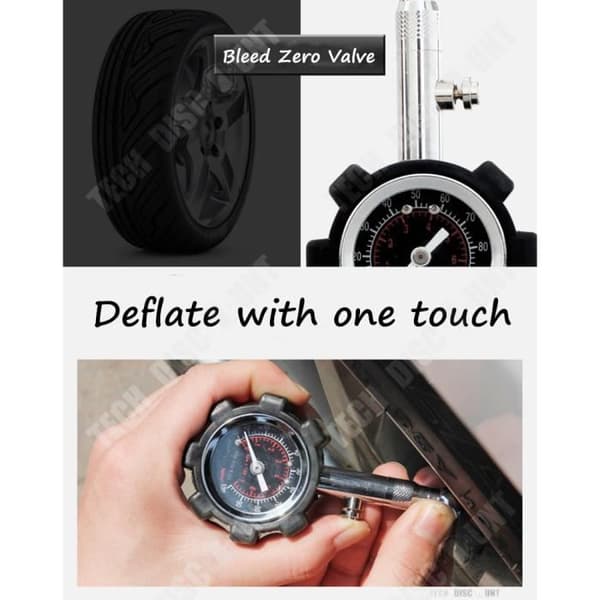 TD® Tire Pressure Monitor - Tryckmätare Mekanisk däcktrycksövervakning med hög precision Analog - Säkerhet