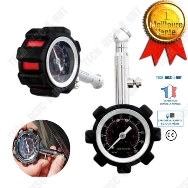 TD® Tire Pressure Monitor - Tryckmätare Mekanisk däcktrycksövervakning med hög precision Analog - Säkerhet