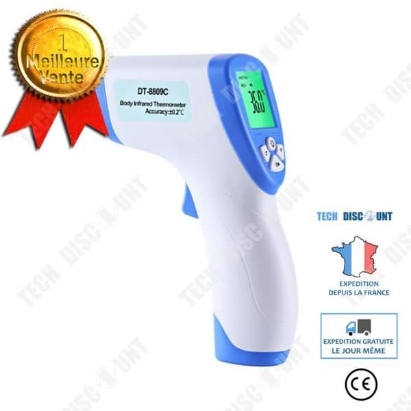 TD® Infraröd panntermometer Människokroppstermometer Beröringsfri termometer Hem Full engelsk temperaturpistol
