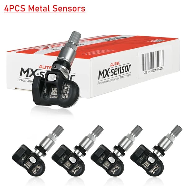 Dobbelt Frekvens TPMS Sensor, Stærk Trådløs Programmering, Høj Køretøjsdækning,4PCS Metal Sensors4 metal sensorer