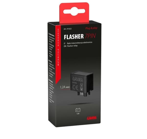 Led blinklys relæ 12V 1,2 A 7 PIN