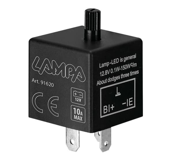 Led blinkrelæ 12V 10A 3 PIN