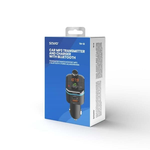 MP3-soitin ja FM-lähetin autoon Savio TR-11/B