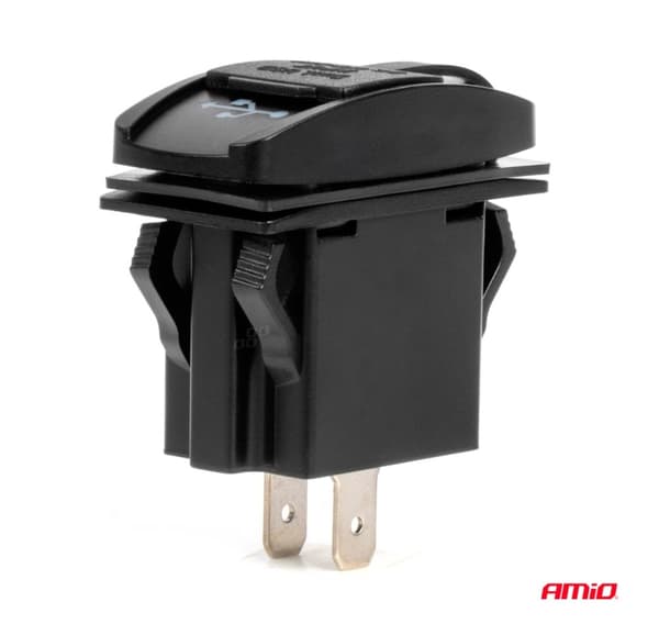 Laturi USB- ja USB-C-liitäntä 12/24V punainen