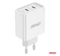 Miniatyrbillede 2 af 5: Laddare 2*USB-C 40W 230V snabbladdning
