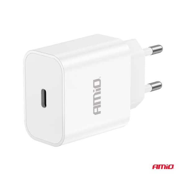 Laddare 1*USB-C 20W 230V snabbladdning