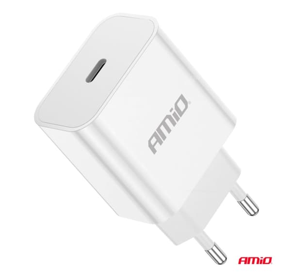 Laddare 1*USB-C 20W 230V snabbladdning