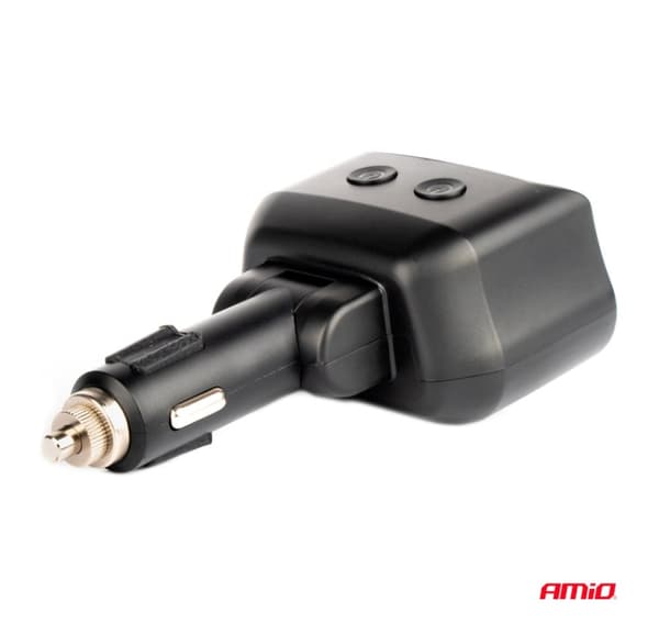 Laturi 2x12/24V pistoke, 2x USB 1x USB-C, volttimittari