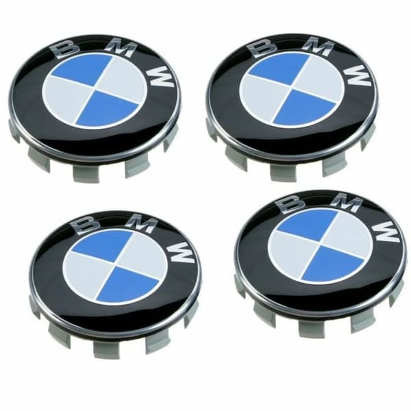 BMW Blue Wheel Center Cap Hub Badge 68mm 4 PCS For 13 5 7 Series, X6, M3, Z4, E46, E90