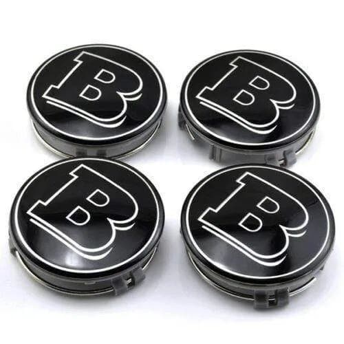 Brabus Mercedes Car Wheel Center Caps Hub Cover 75mm 4 PCS For A B C E S G CLASS CLA CLS SLK ML AMG
