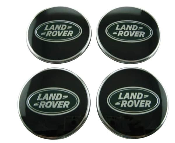 Land Rover Black & Green Center Hub Alloy Wheel Caps 63mm Set Of 4 PCS