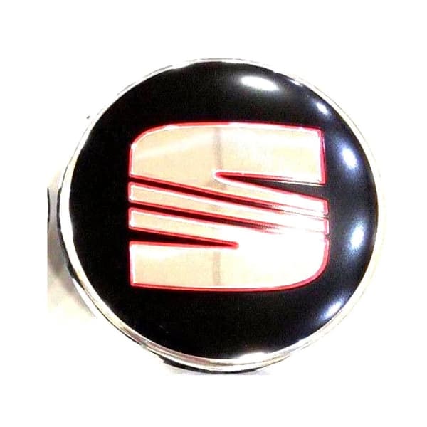 Black/Silver/Red Seat Wheel Center Cap Hub Badge 56mm 1 PCS For Ibiza Leon