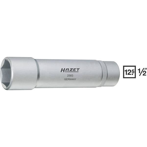 Hazet Utvinningsverktyg för hjullager - Hål i fyrkant 12,5 mm (1-2 tum) - 6-kantsprofil utvändigt - Storlek: 27 - Längd