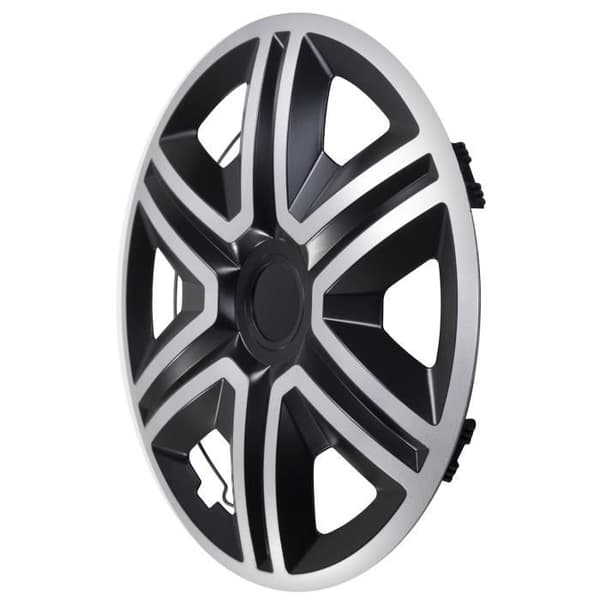 ACTION hjulkåpor svart-silver 15" set om 4 delar