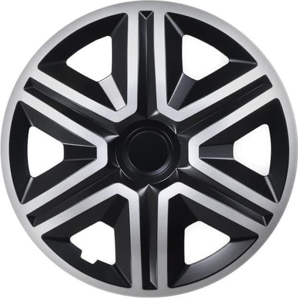 ACTION hjulkåpor svart-silver 15" set om 4 delar