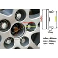 Miniatyrbild 3 av 4: Lot de 4 Blått Hjulnav Compatilbel med BMW ABS Bilaccessoarer - 68mm