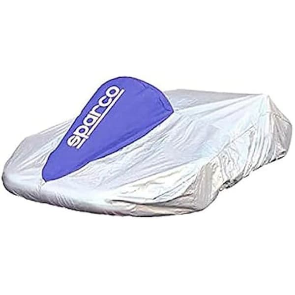 Tela Kart Cover - SPARCO - Silver/Blå och Silver/Röd - Högt motstånd - Kvalitetsmaterial
