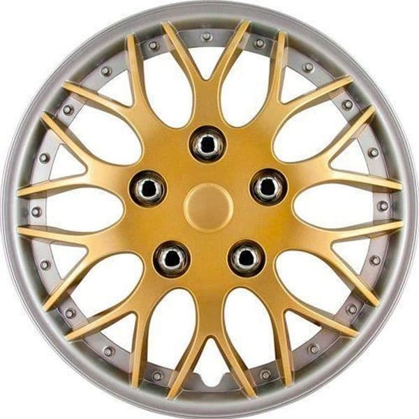 AutoStyle KT-970-15S/G Missouri 15" hjulkåpa, guld med silverfälg, 4-delad