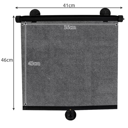 2-Pack - Solskydd Rullgardin för Bil - 41x46 cm