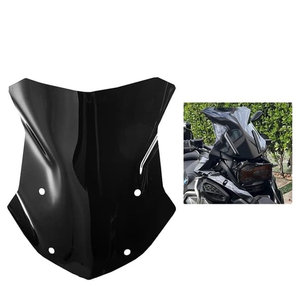 BMW R1200GS R1250GS Vindruta, Vindskyddsskydd, Äventyrsskärmskydd, Style2 Svart