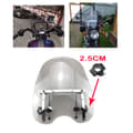 Miniatyrbillede 2 af 2: Motorcykelvindue, justerbar pasform til 7/8" og 1" styr, klare og røgfarvede muligheder,Røg