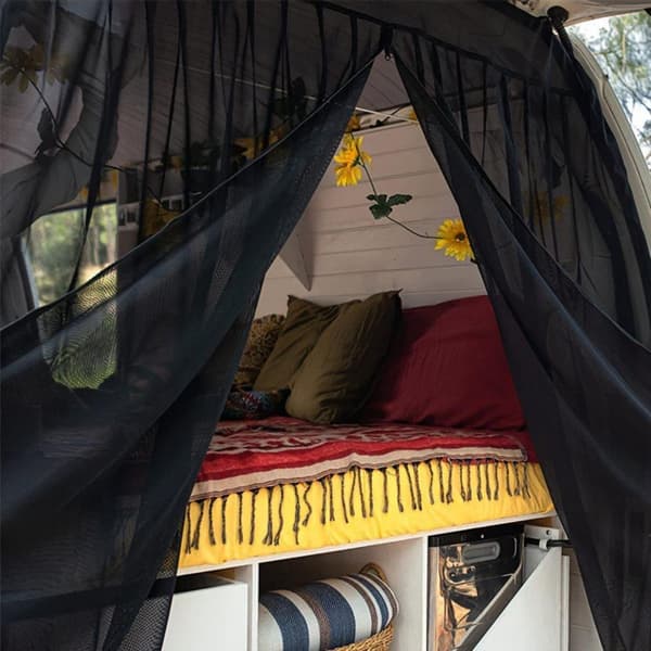 Lollanda magnetisk myggenet til bagagerum til ventilation og beskyttelse mod insekter ved camping, fiskeri og meget mere