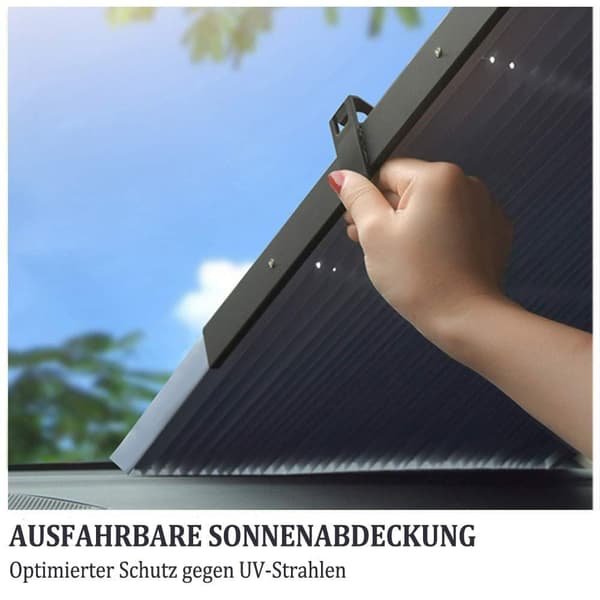 Lollanda Solskydd för Bil – Utdragbart och Hopfällbart Vindruteskydd med UV- och Värmeskydd