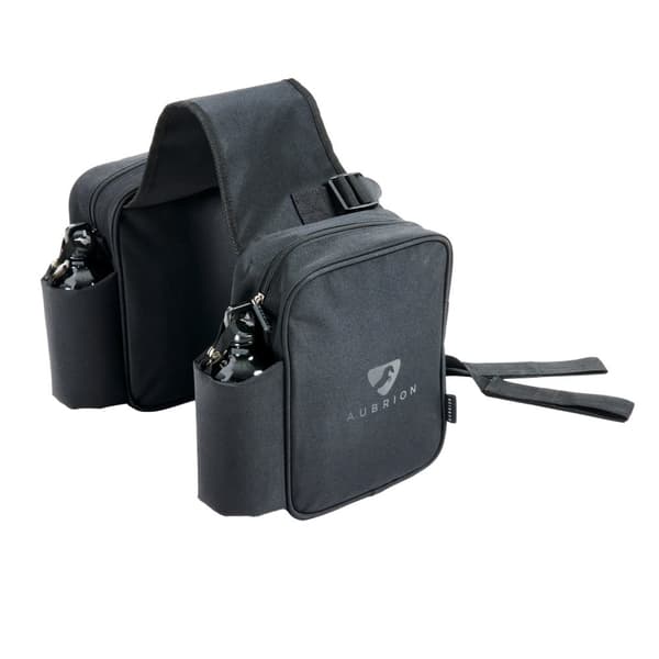 Aubrion Logo Saddle Panniers Black One Size